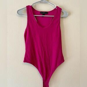 Derek Heart Hot Pink Bodysuit